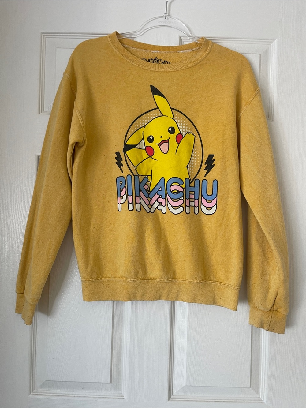 Pokemon Yellow Pikachu Graphic Crewneck Sweatshirt
